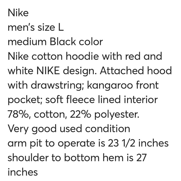 Nike hoodie Men’s L black & red - Picture 12 of 12